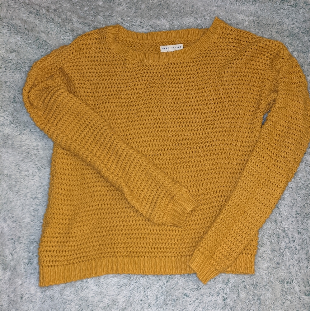 golden aeropostale sweater